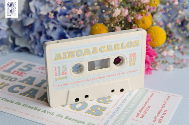 invitacion boda save the date projects cassette