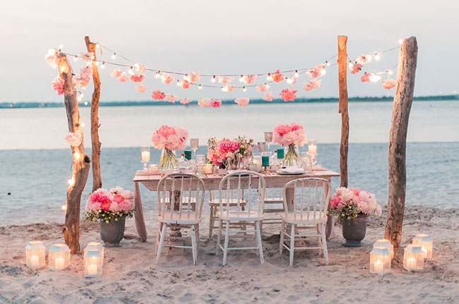 mesa boda playa