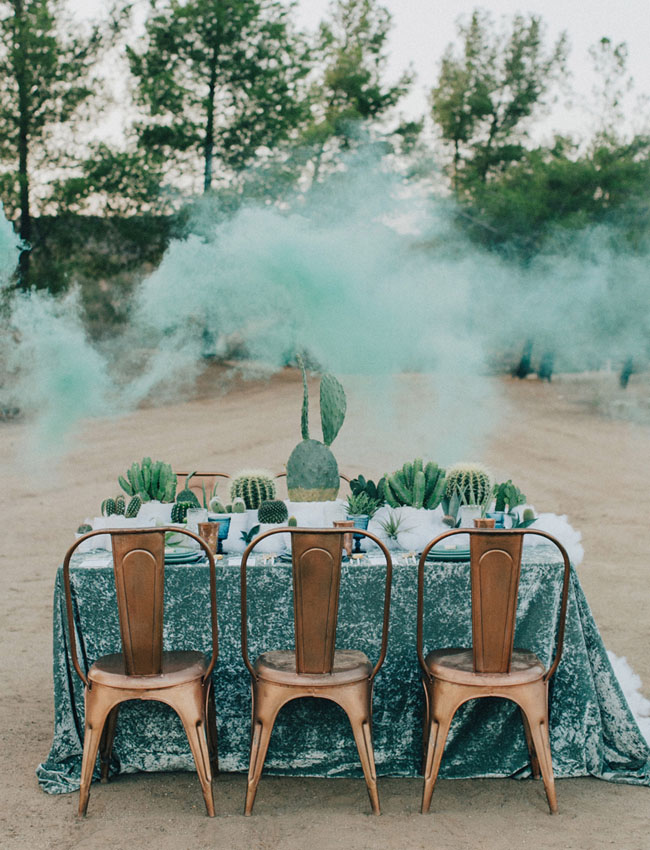 mesa boda con cactus