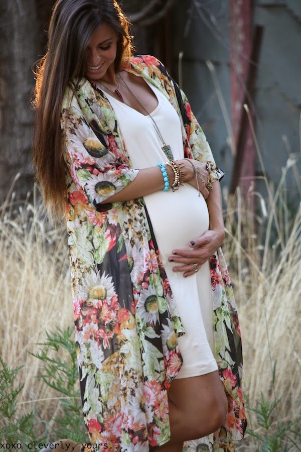 embarazada boda con kimono