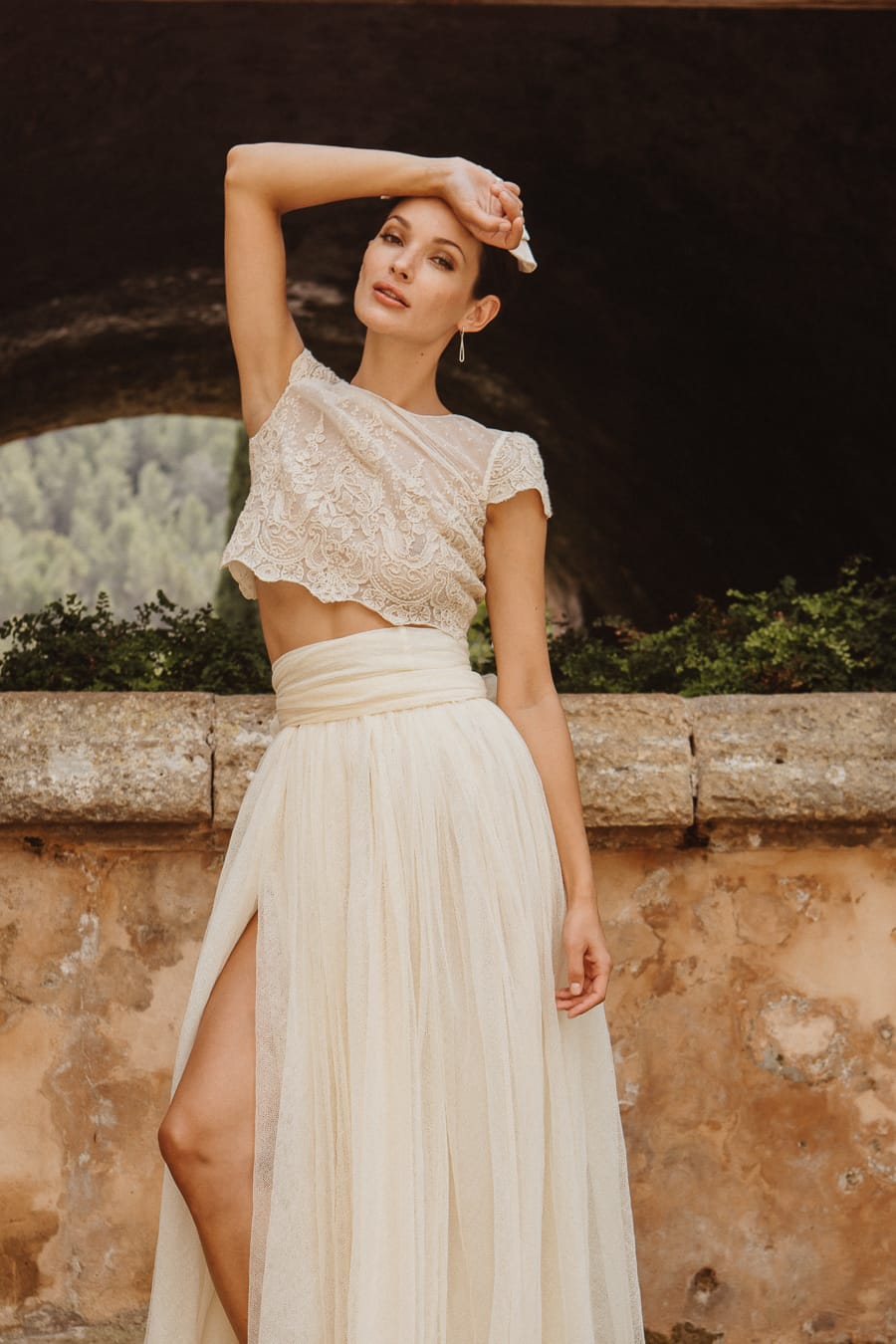 Falda blanca encaje - L´Arca Barcelona